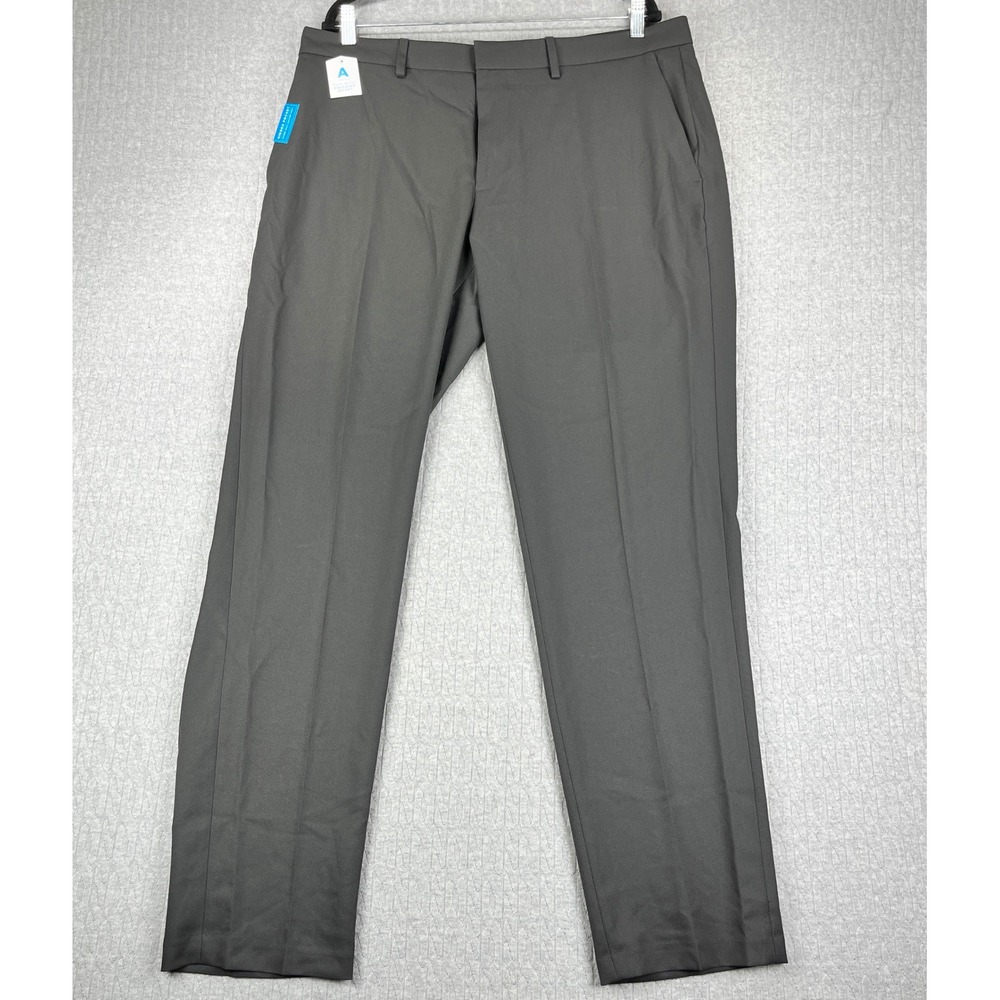 New Haggar Active Series Suit Pant Men 38x32 Charcoal Slim Fit Stretch